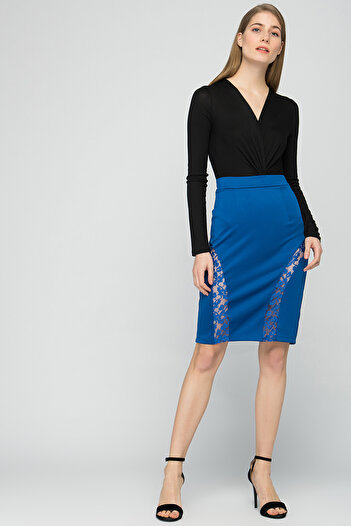Sense Onu Ndantel Garnished Diver Skirt Saks