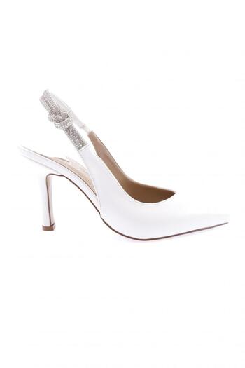 DGN 2025-23y Women's Silver Stone Rubber Detailed Thin Heeled Shoes