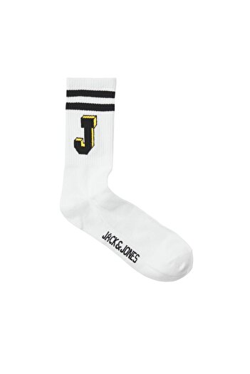 Jack & Jones 12250749 Jacsingle J Tennis Çorap Sn Beyaz-Siyah