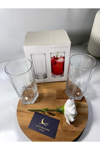 Madame Coco Pamella 4-Piece Soft Drink Glass Set - 440 ml