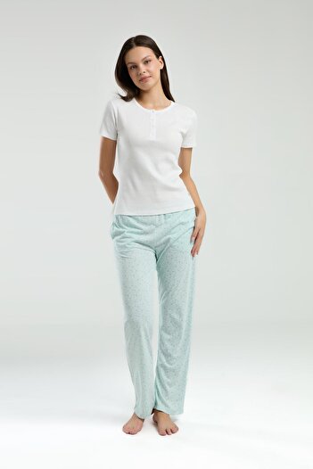 Pierre Cardin Women's Viscose Pajamas Set - Button-Down Collar and Pocket Detail Camisole