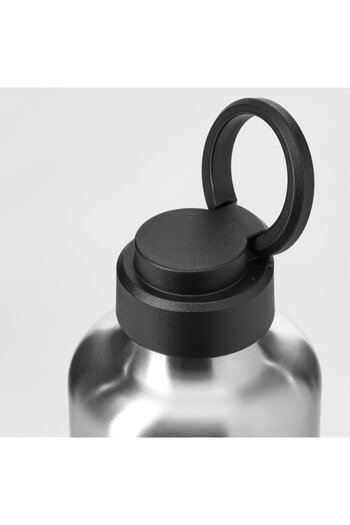 erorex Water bottle, stainless steel/black, 0.7 l