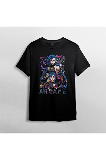 Pixxa Μπλουζάκι Arcane Jinx Isha Crew Neck 100% βαμβακερό μοντέλο 1