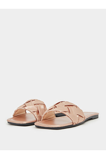 Take Two By Styli Braided Design Silky Look Flat Sandals