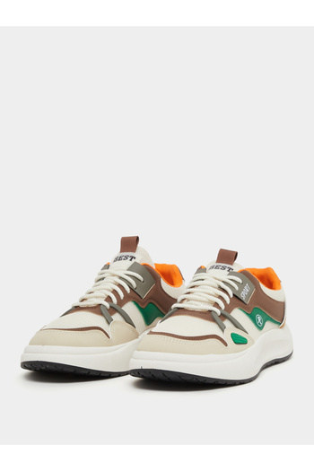 Take Two By Styli Textured Chunky Sole Lace Up Sneakers