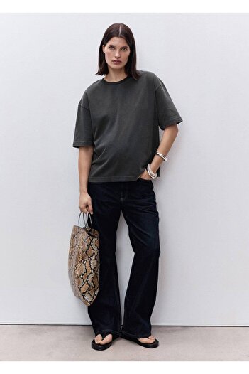 MANGO Woman 100% Cotton Short-Sleeve T-Shirt