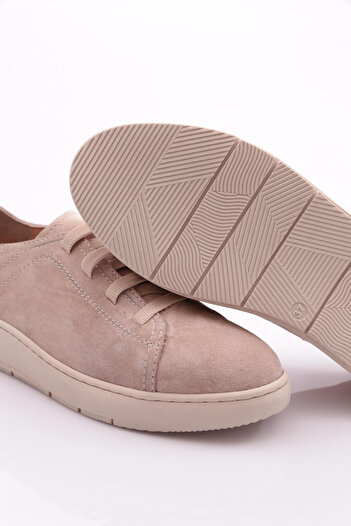 DGN Kadın Sneaker Ayakkabı Bej Süet 5282678