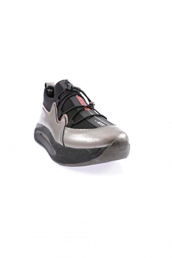 DGN 832-23y Women's Thick Sole Text Detailed Rubber String Sneakers Shoes