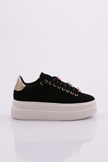 DGN 1019 Model Women's Sneakers - Black Suede