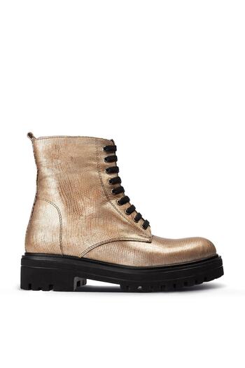 Deery Genuine Leather Gold Color Women's Boots