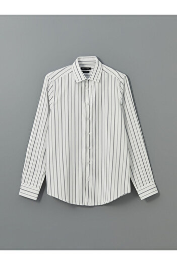 LC Waikiki LCWAIKIKI Formal Slim Fit Довгорукавна сорочка в смужку для чоловіків