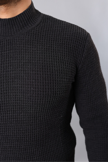 YXC Trend Maker Men's Slim Fit Half Turtleneck Ribbed Thick Sweater
