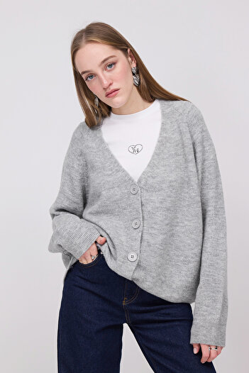 Addax Buttoned Knitwear Cardigan - H3440