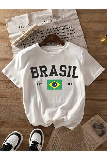 Touz Moda Unisex Brazil Oversize Vintage Tshirt