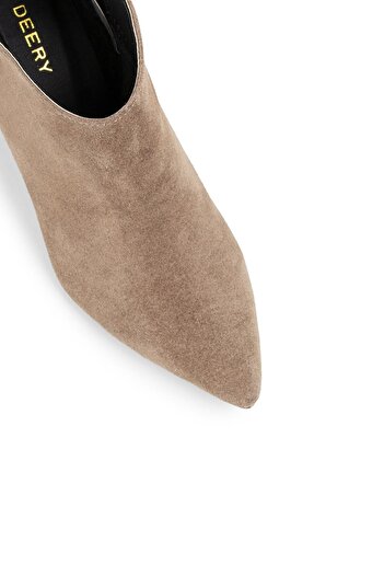 Deery Hakiki Süet Vizon Rengi Kadın Bot