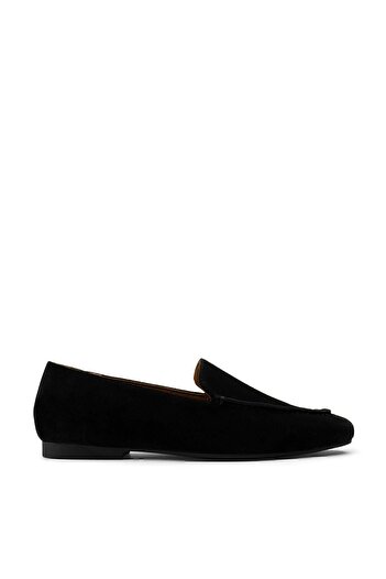 Deery Genuine Suede Black Women's Ballerinas