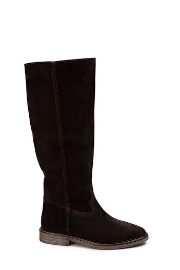 Deery Genuine Suede Brown Women's Boots