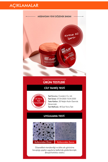 Missha Yağlanma Ve Gözenek Karşıtı Kırmızı Kil Maskesi Amazon Red Clay Pore Mask