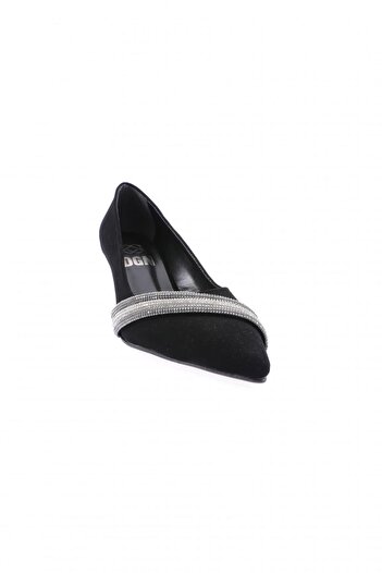 DGN Women's Silver Stone Banded Evening Dress Shoes Black Velvet 1612582674