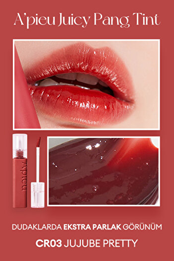 Missha Pürüzsüz Görünüm Sunan Gün Boyu Kalıcı Tint A'PIEU Juicy Pang Tint (CR03 Jujube Pretty)