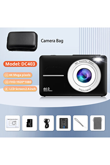 Choice1 Black 32G to bag HD 1080P 2.4 inch digital Camera Rechargeable Cameras with 16x Zoom Compact Camera