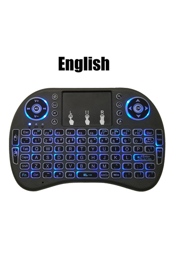 Choice English Air Mouse Wireless Remote Control i8 7 Color Backlit 2.4G Portable Multi-function Mini Keybo