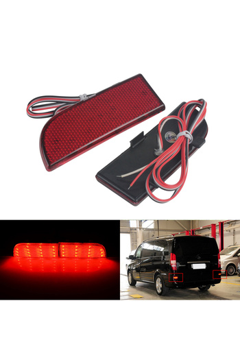 Choice Red ANGRONG 1 Pair Rear Bumper Reflector LED Stop Brake Light For Mercedes Benz W639 Vito Viano 2003