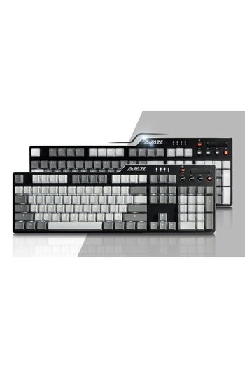 COOYA Mechanical Gaming Keyboard, with Brown Switches, Multimedia Keys Roller, for computer, Black