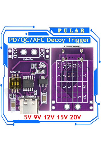 Choice Type-C QC AFC PD2.0 PD3.0 to DC Spoof Scam Fast Charge Trigger Polling Detector USB-PD Notebook P...