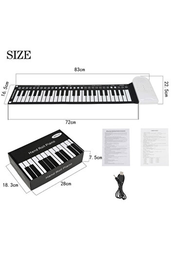Choice multicolour 49 Keys Hand Roll Piano Portable Foldable Colorful Keyboard Hand Roll Electric Piano Rai