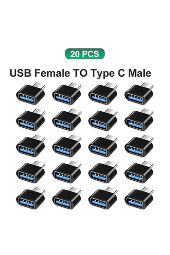 Choice 20PCS Black NNBILI Type C to USB Adapter 3.0 USB-C 3.1Male OTG A Female Data Connector For MacBook P