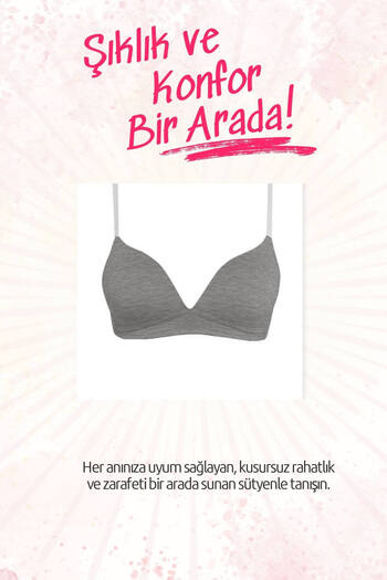 Hepsine Rakip Young Girl Practice Combed Cotton Bra Cotton Soft Cup Underwear