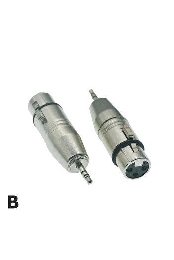 Choice 1 قطعة محول B 1 قطعة مقبس XLR 3 سنون أنثى إلى 3.5 مم أنثى وذكر 1/8 بوصة TRS ميكروفون ستيريو صغير أنثى