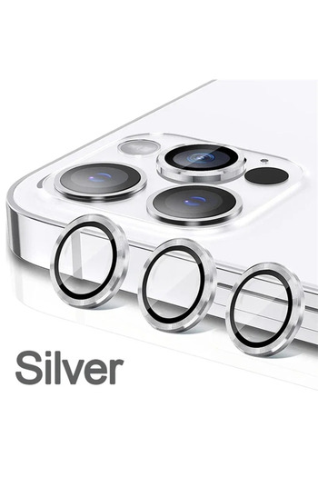 Choice 14Pro 14ProMax(3PCS) Silver 2-3pcs Metal Camera Lens Protector For iPhone 11 12 13 14 15 Pro Max 15
