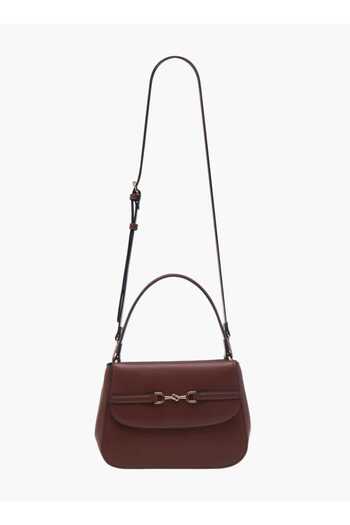 Celeste Solid Satchel Bag with Adjustable Strap and Button Closure - W 10 x H 18 x D 24 cm