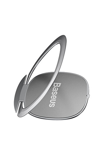 Baseus Silver Finger Ring Holder Stand Grip 360° Rotate for iPhone 17 16 Car Magnetic Mount Mobile P