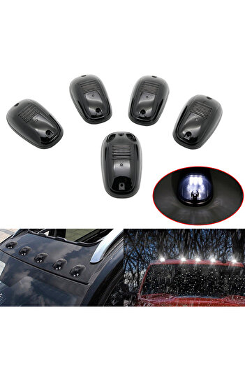 Choice White 5pcs Amber White LED Cab Roof Top Marker Running Lights For Truck SUV 4x4 Dodge RAM F150 / F25