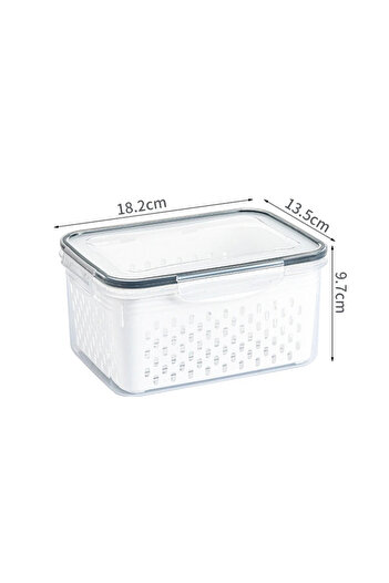 Choice 1 Pack M 3Pack Fridge Food Storage Container Set with Lids with Strainer Kitchen Storage Boxes Fruit