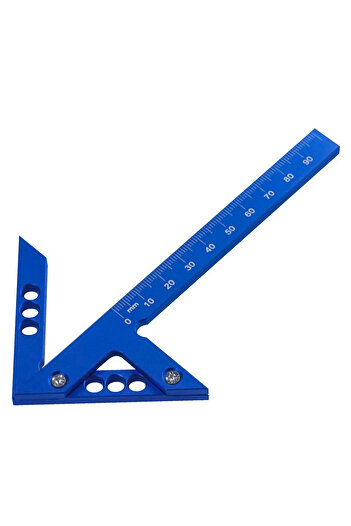 choice2 Metric Blue Center Finder Woodworking Square 45/90 Degree Right Angle Line Gauge Aluminum Center Scr