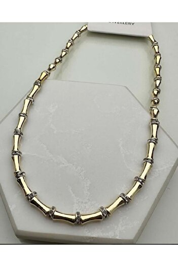 Aysha Butik Zra Vtasli Bone Detail Necklace