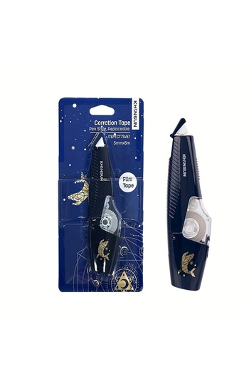 Choice Dark Blue KHINSUN School Correction Tape with Refill Pen Style White Out Corrector Easy Replaceable