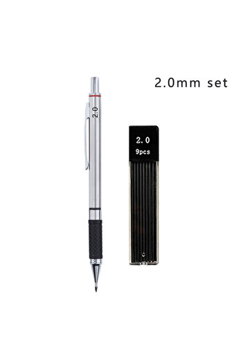 Choice 2.0mm set Metal Mechanical Pencil set with pencil grip Leads Art Drawing Student Office Supplies 0.5