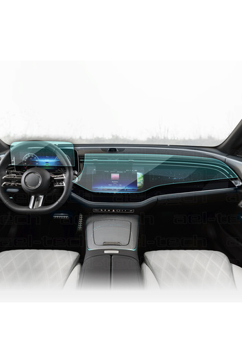 ael-tech Mercedes E Series W214 Digital Instrument & Navigation Compatible Nano Screen Protector Set 2024-2025