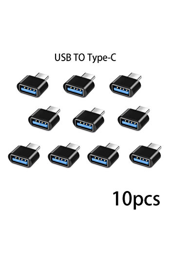 Choice Black 10pcs Mini Type-C to USB Adapter 3.0 USB-C Male OTG A Female Data Connector For MacBook Proi