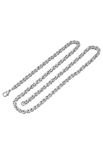 Chavin 4 Mm. 60 Cm. King Steel Men's Chain Gray Color As62-4