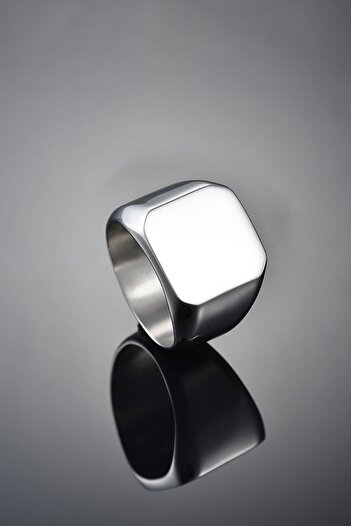 Chavin Men's Ring - Glossy Gray Steel, DC90 Model