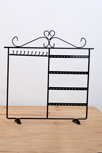 Chavin Siyah Metal Kadın Küpe Kolye Standı Dekor st1-29sy