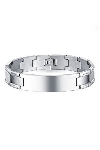 Chavin Gray Stainless Steel Men's Imprint Bracelet et97