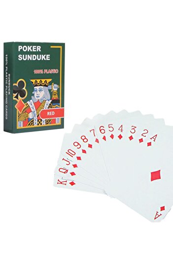 Weather Forecast Red Pvc Plastic Waterproof Playing Poker Playing Card Gin444Kr