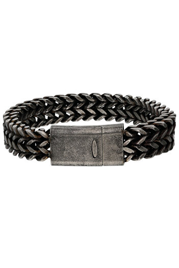 Chavin 12 Mm. Tumbled Retro 316 L Steel Men's Bracelet Ep02